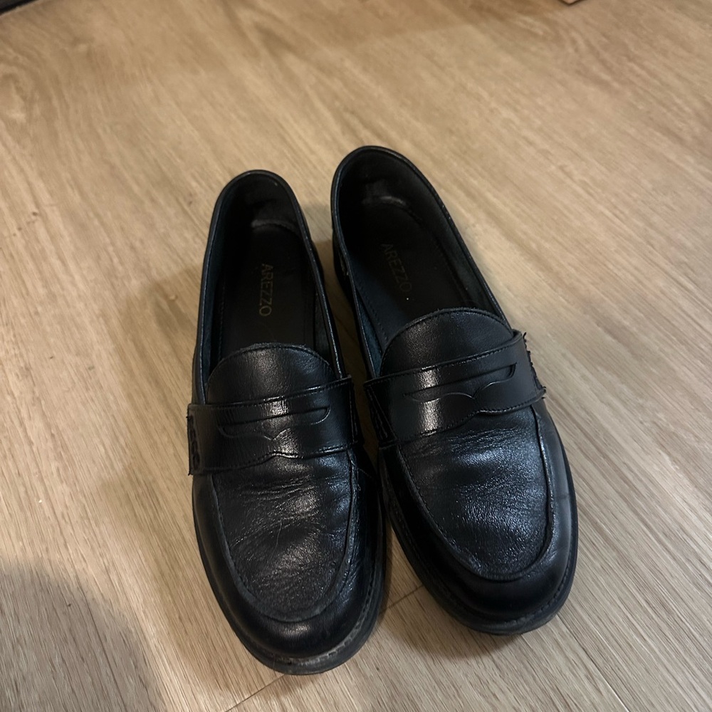 Black Leather Loafers